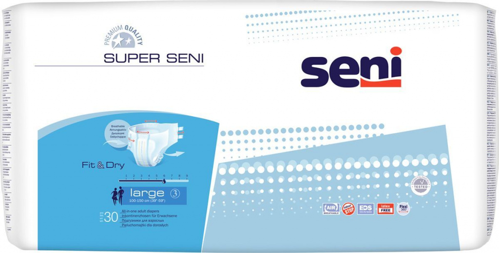 Подгузники Seni Super Small №1 55-80 см (30 шт)