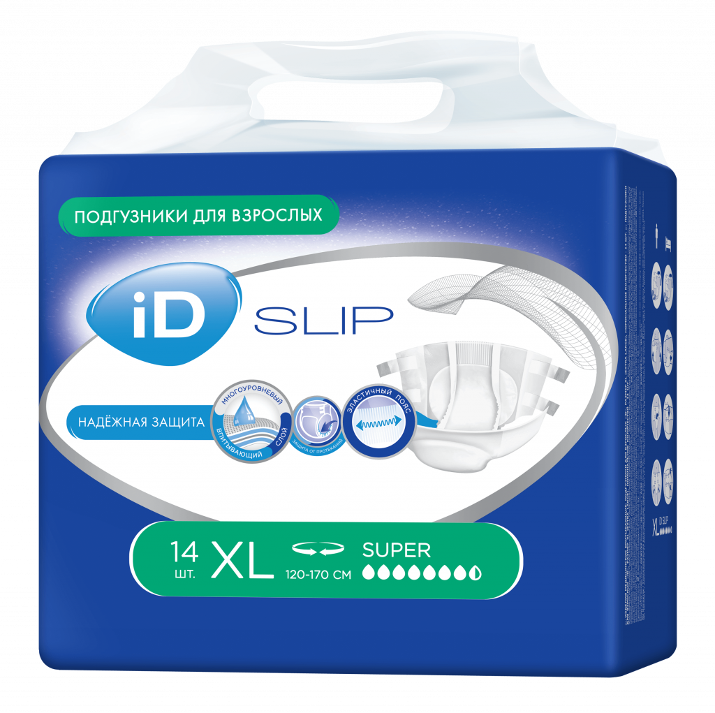 Подгузники для взрослых ID Slip Super р.XL (14 шт)