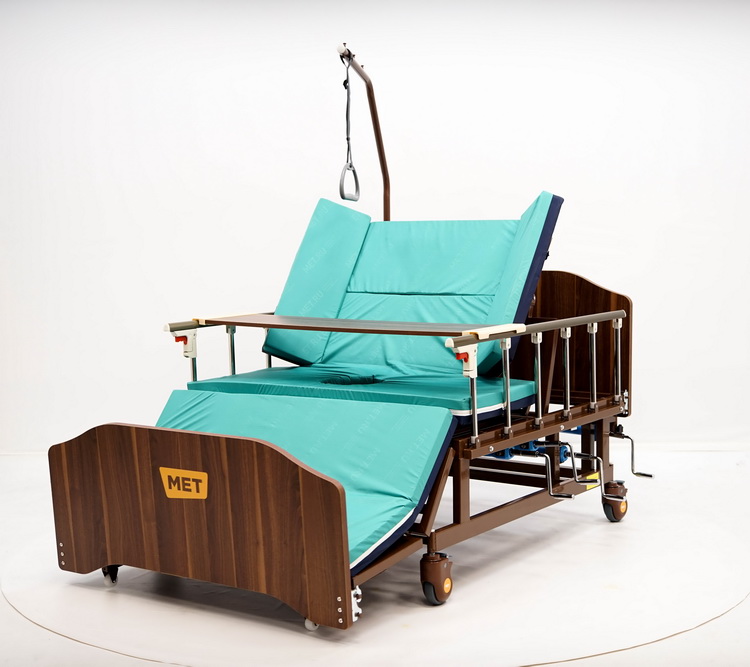 Кровать медицинская механическая MET REMEKS XL ширина ложе 120 см (Матрас в комплекте)